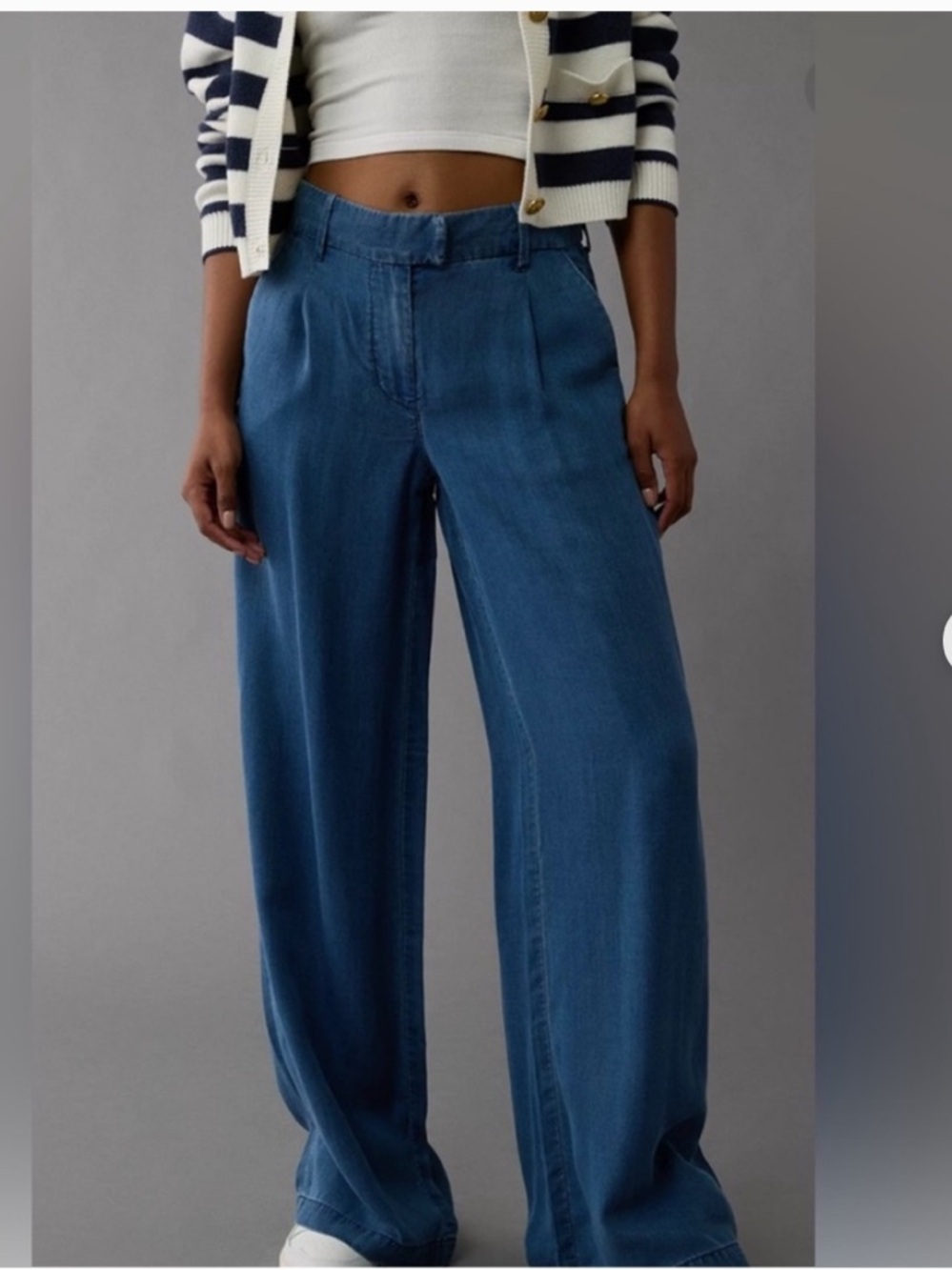 AE Dreamy Drape Stretch High Waisted Trouser size 10 short
